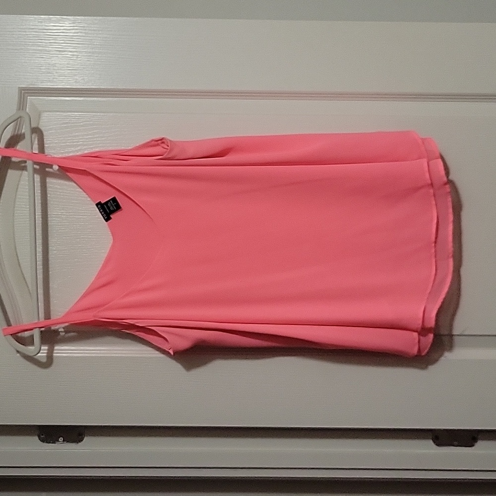 Torrid Coral Pink Double Layer Chiffon Cami Tank Adjustable Straps 5X